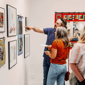 Viewing an exhibition by Abby Weeden in the Fiddlehead Gallery